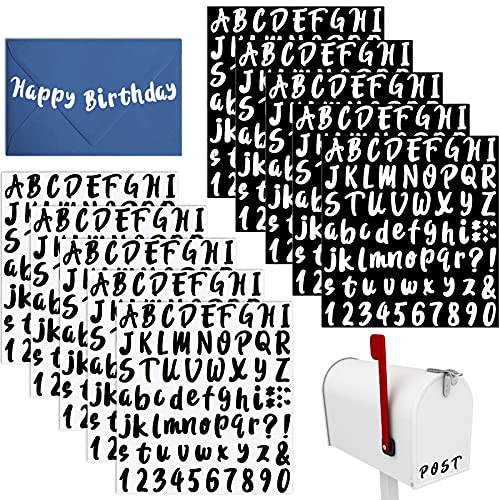 NISENTIA Buchstaben Aufkleber Set - 1260 Stück, Wetterfest Für Postfach & DIY