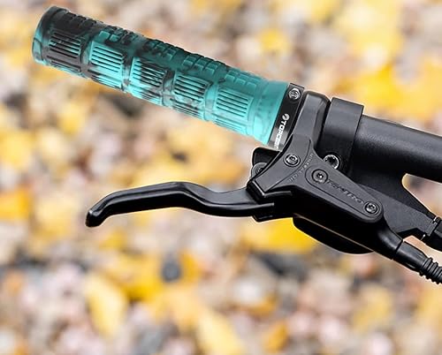 Vista 23 de Puños de manillar de bicicleta de doble bloqueo - Puños cómodos de goma para bicicleta de montaña BMX (Enchufe de bloqueo de aluminio+empuñaduras)