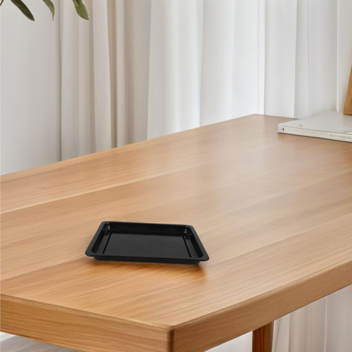 Cabilock 2piezas Bandejas Para Hornear Esmaltadas Negras Resistentes Fáciles De Limpiar Para Cocina y Repostería Comercial Bandejas Para Hornear Planas
