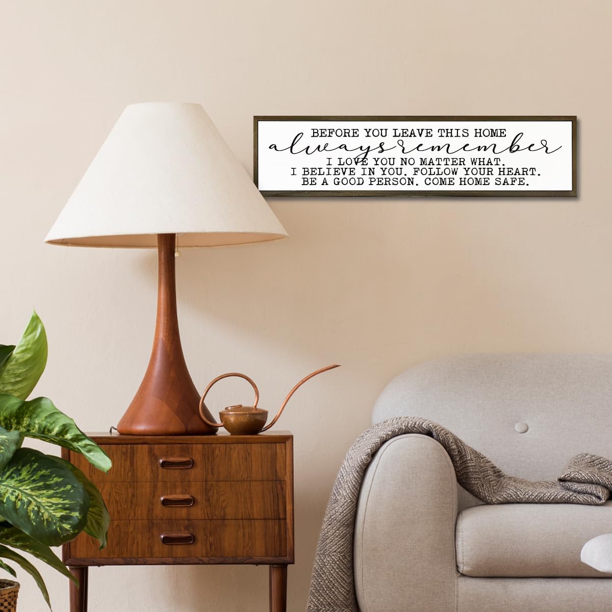 Rustic Home Decor, Decorative Wooden Wall Plaque, Farmhouse Decoration Sign, Tabletop Decor, Inspirational Wood Signs for Home, Together They Built A Life They Loved Sign 17.8x4x1.2 inches - Image 6