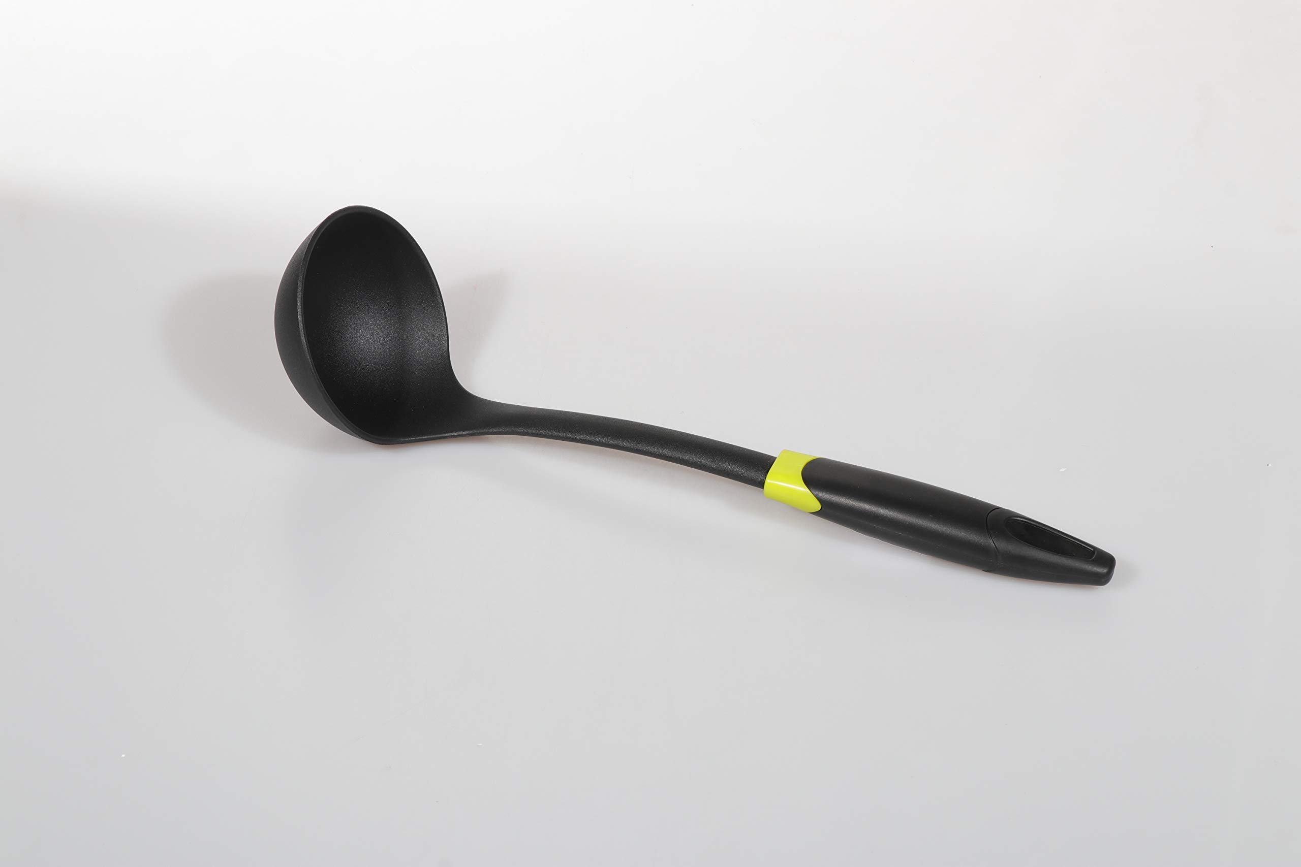 Royalford Nylon Soup Ladle with ABS handle, Black, RF8906