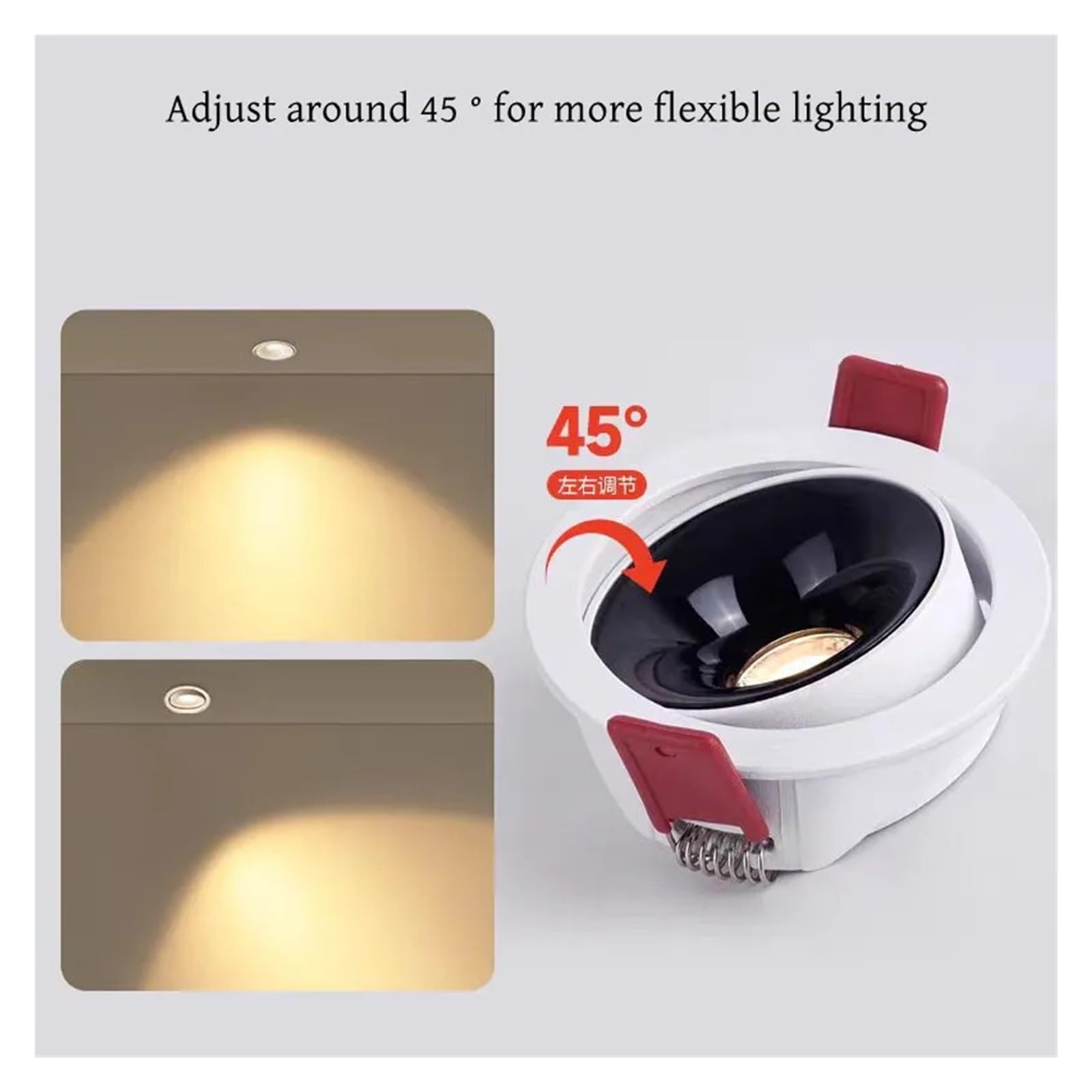 Genérico Focos LED regulables integrados ultrafinos iluminación interior inteligente TUYA ajustable antideslumbrante 85V-265V