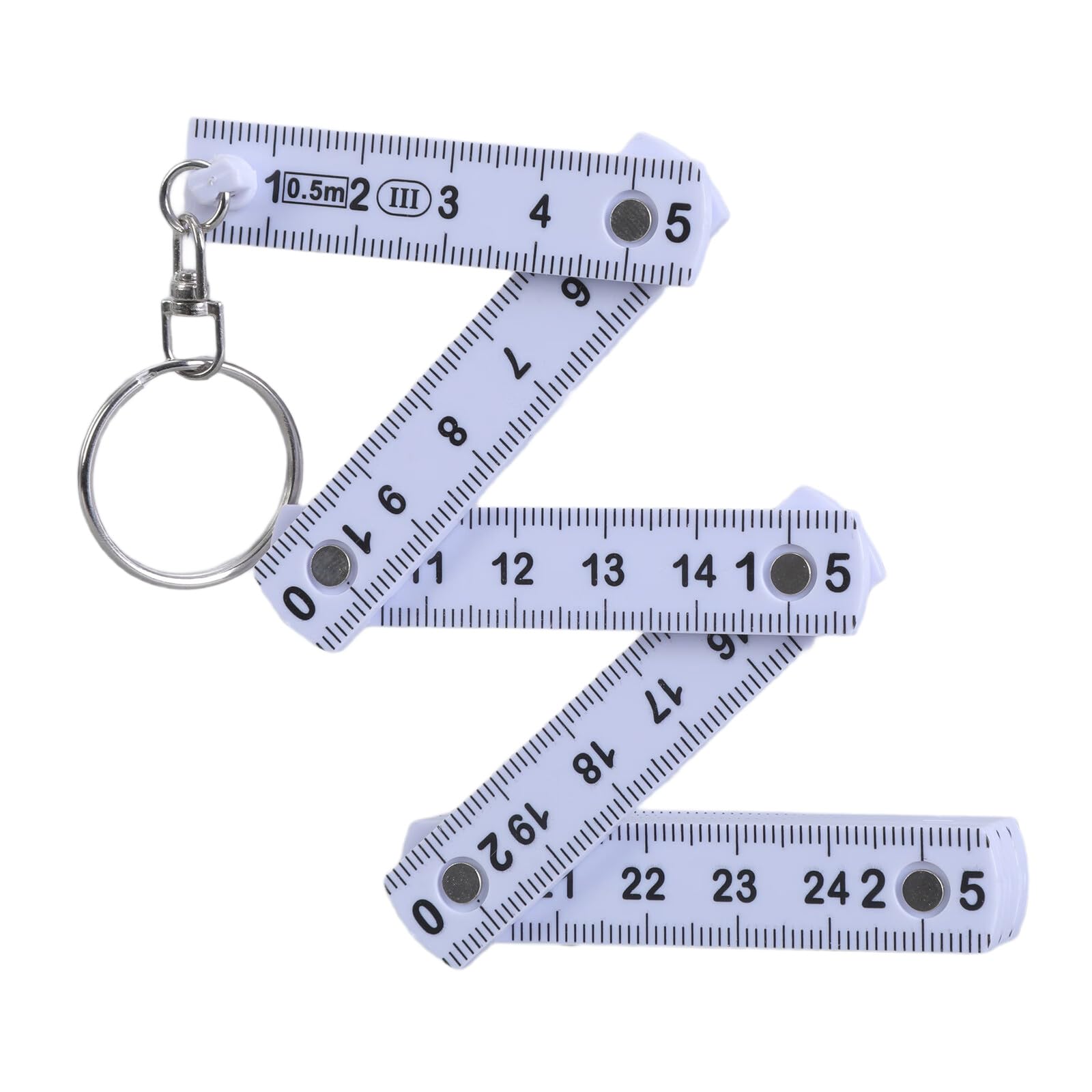 Friendly Folding Ruler Keychain Compact Folding Ruler Keyring Measurement Tool Simple for Accurate Measurements Project