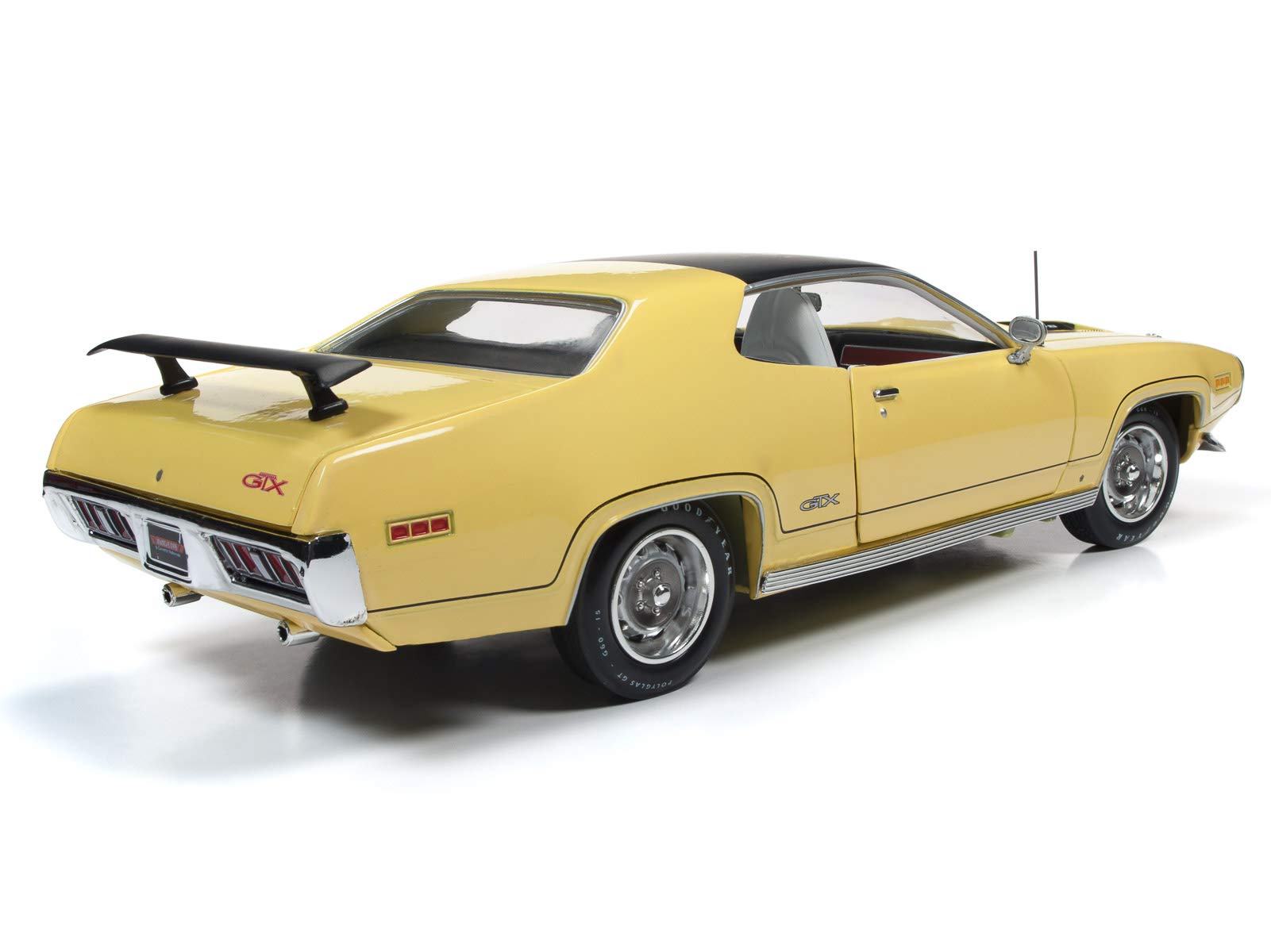 American Muscle 1971 Plymouth GTX in Lemon Twist with Black Top