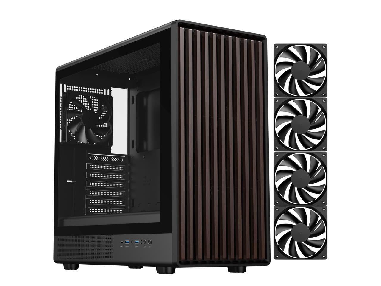 Amazon.com: DIYPC DIY-ATX08-Wood Black USB3.0 /Type C ATX Mid