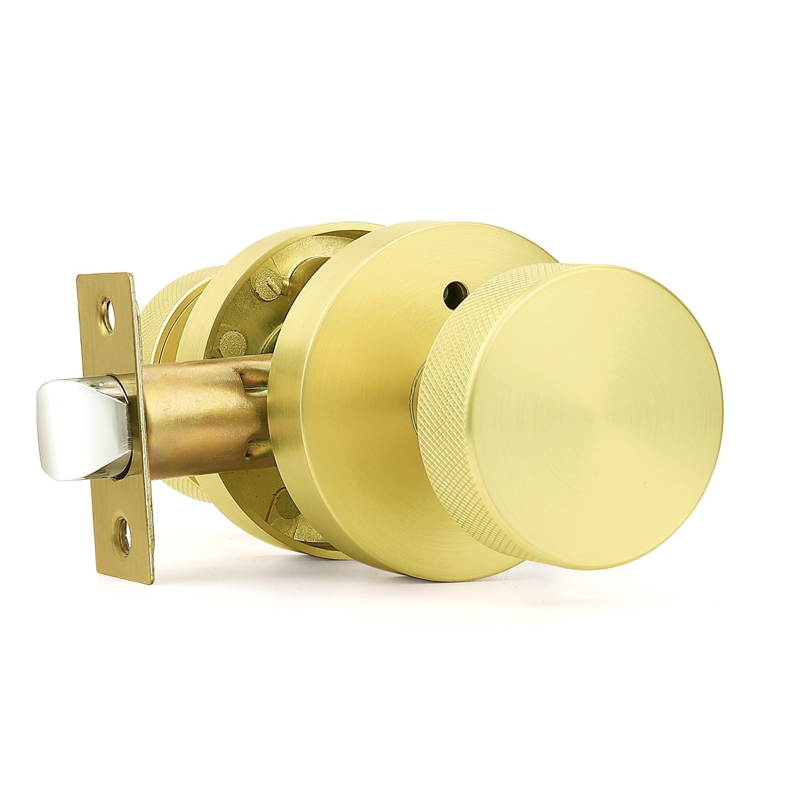 Brushed Nickel Privacy Door Knobs - 6 Pack -17
