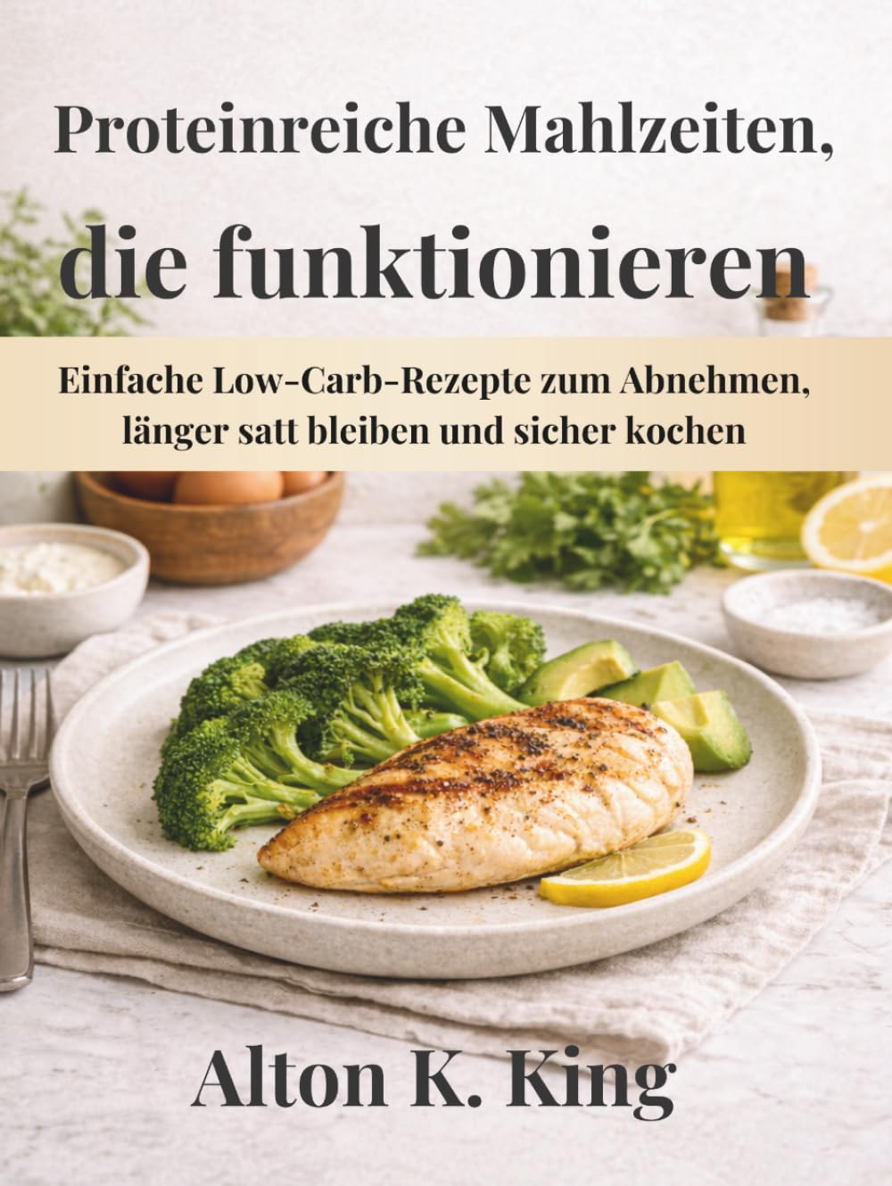 Proteinreiche Mahlzeiten, die funktionieren: Einfache Low-Carb-Rezepte zum Abnehmen, länger satt bleiben und sicher kochen