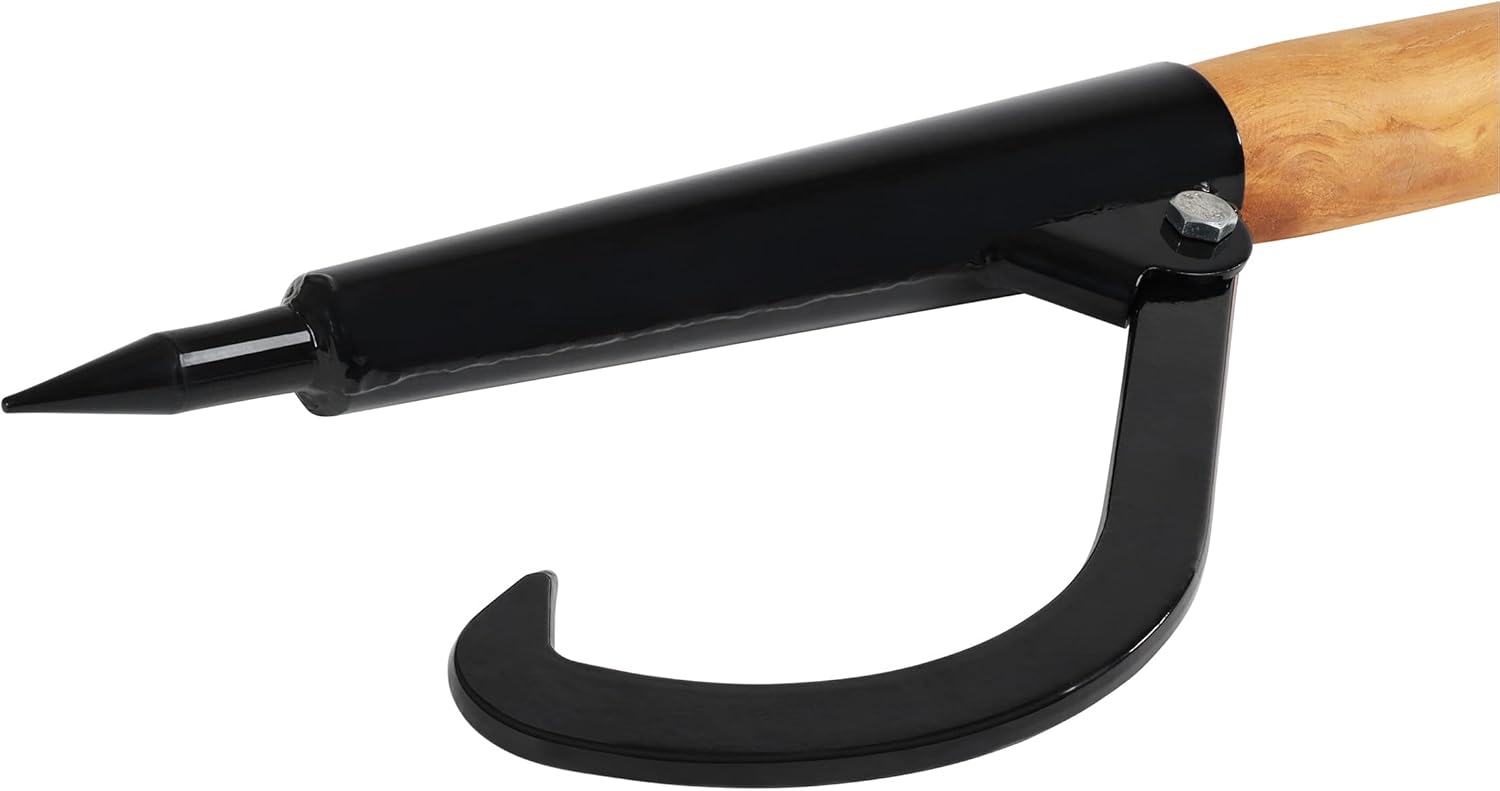 49Inch Wooden Shaft Log Peavey Carbon Steel Logging Tool with Cant