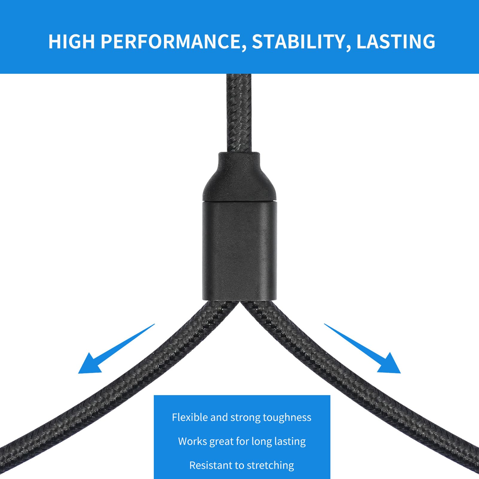 Câble USB-C Vers Double XLR Mâle - 2m - Pour Connexion Audio PC/phone Vers Table Mixage - Nylon Tissé
