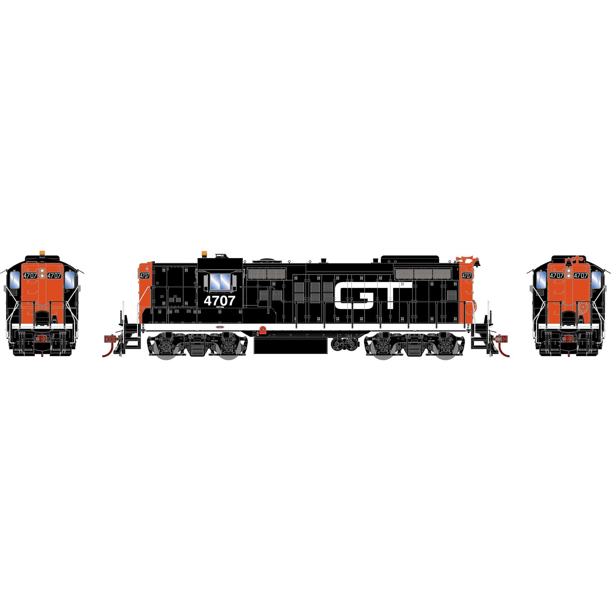 Athearn HO GP18 GTW #4707 ATHG30635 HO Locomotives