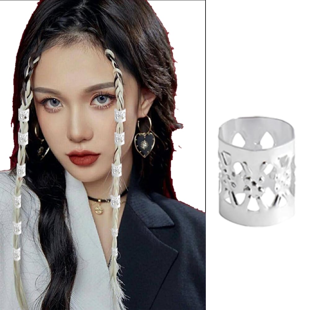 Dread Lock, 60 pezzi di metallo Cuffs Dreadlocks, accessori per capelli, gioielli intrecciati per capelli, accessori dreadlocks (oro argento)