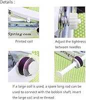 Vista 4 de Portable Manual Sewing Machine Set 25x15.5x3.5cm Hand Sewing Machine for Clothing, Silk, Hem, Curtain, Fabric