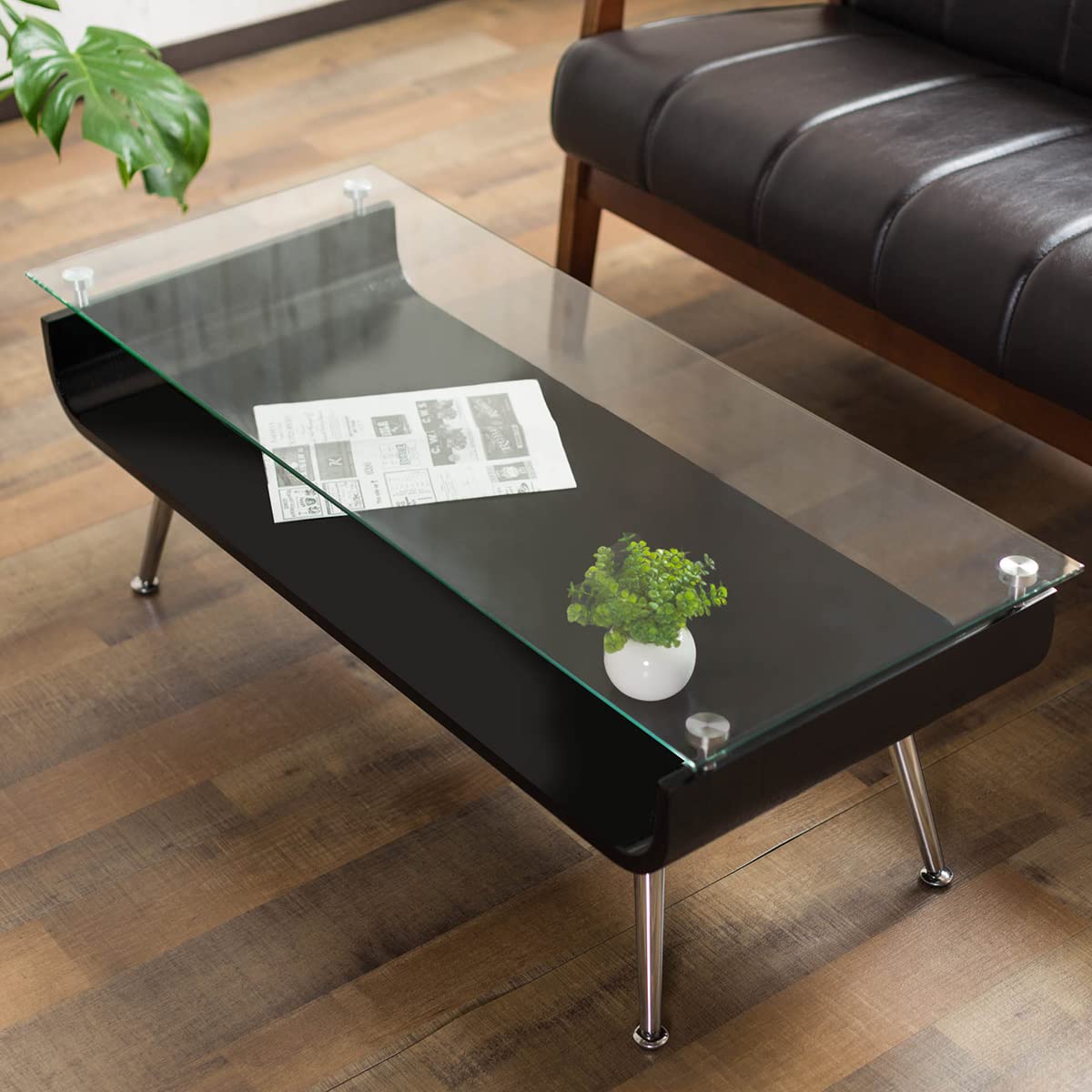 システムK 曲げ木センターテーブル ガラステーブル ローテーブル 強化