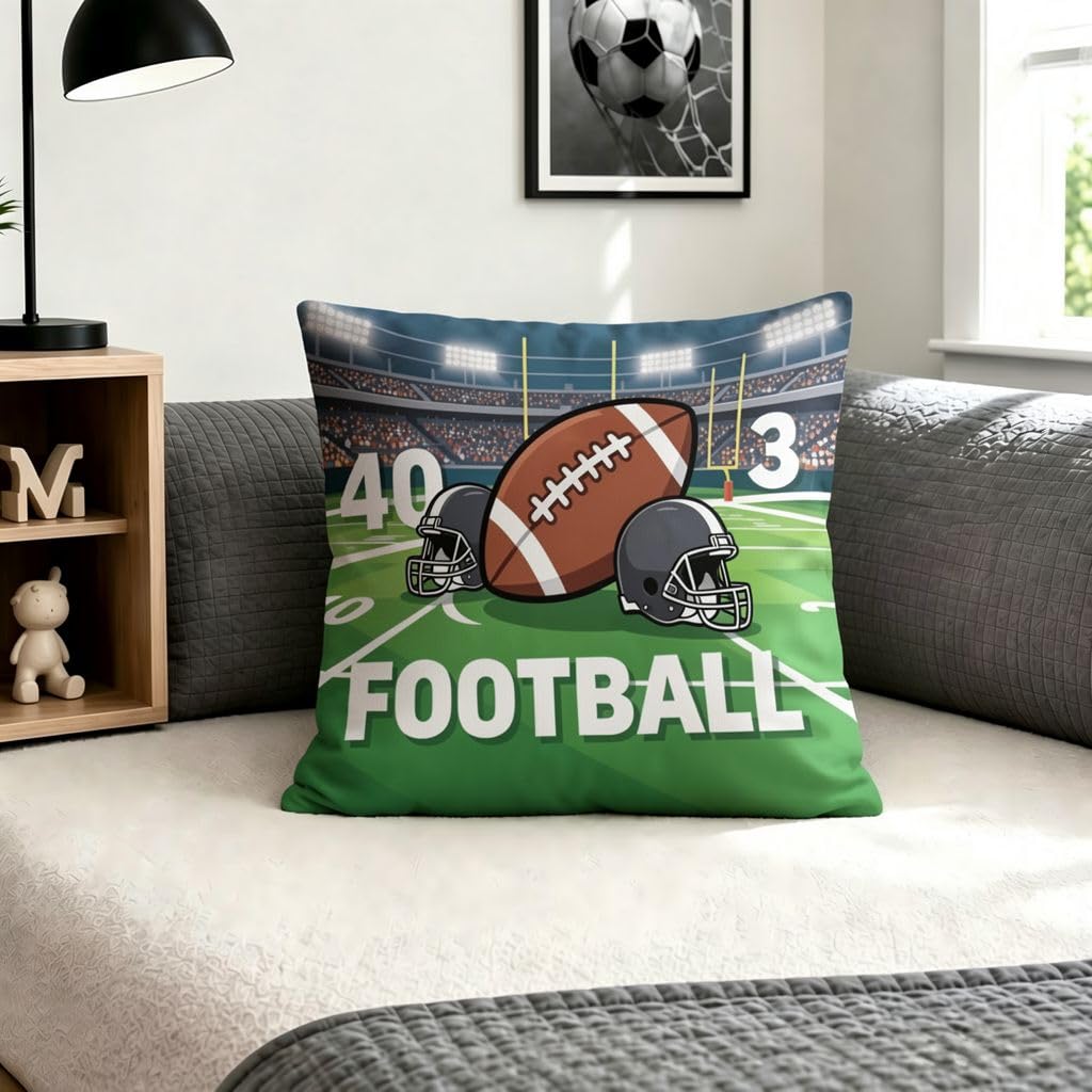 Stadium Football Throw Pillow Covers -20x20