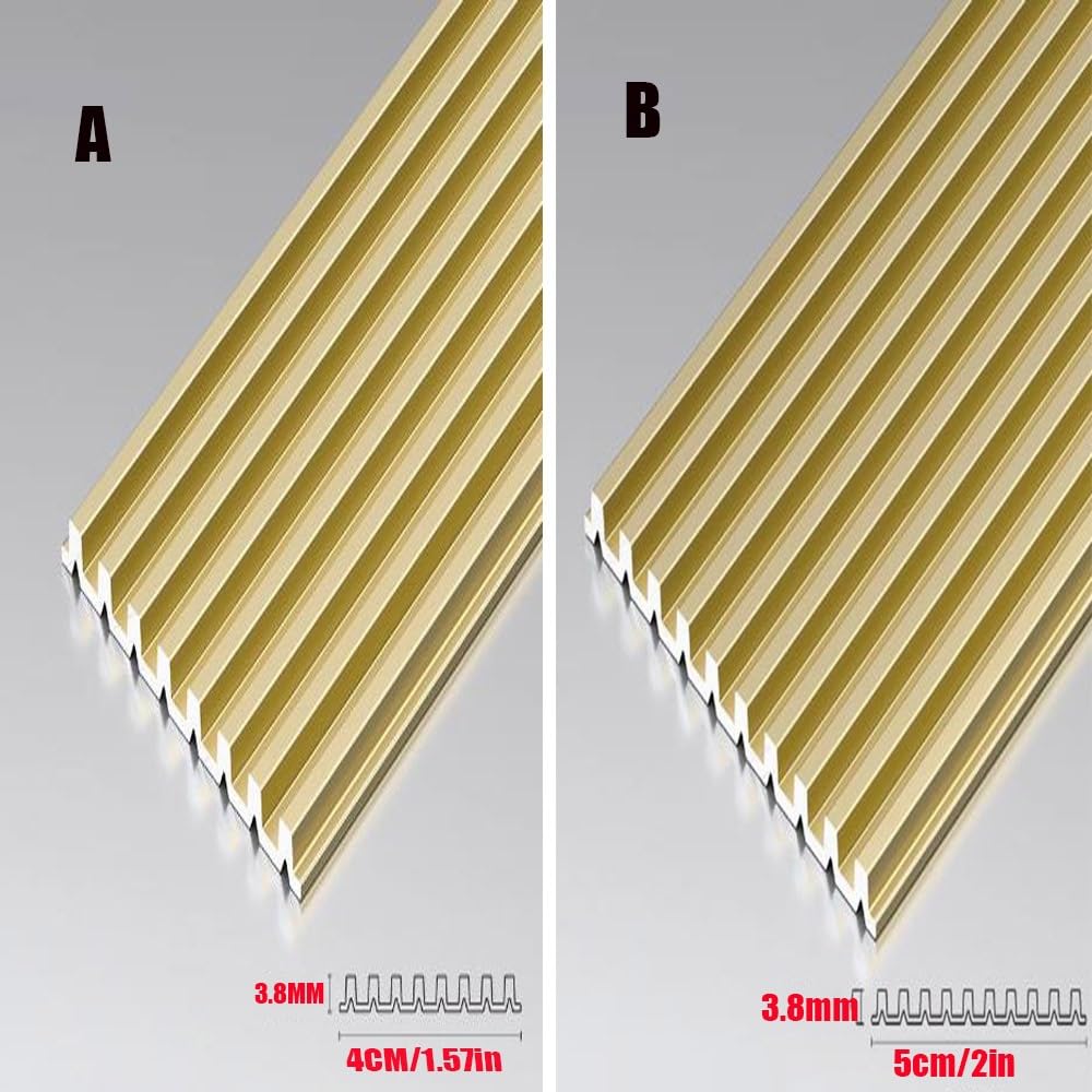 Bandes antidérapantes d'escalier stratifiées en aluminium, protecteur de bord d'escalier en métal de 35,4 pouces/90 cm, bande de transition plate de sol antidérapante for marches(Black,5cm/2in)