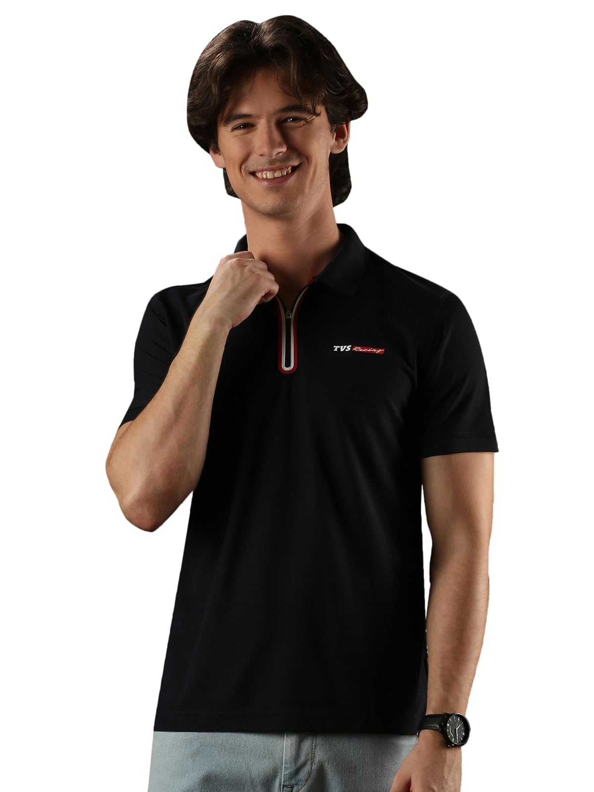 Originals Racing Men’s Polo T-Shirt | 100% Polyester | Quick-Dry | Antimicrobial Finish | Zipper Placket | Reflective Branding | Lightweight Activewear | 200 GSM | Regular Fit-image-47