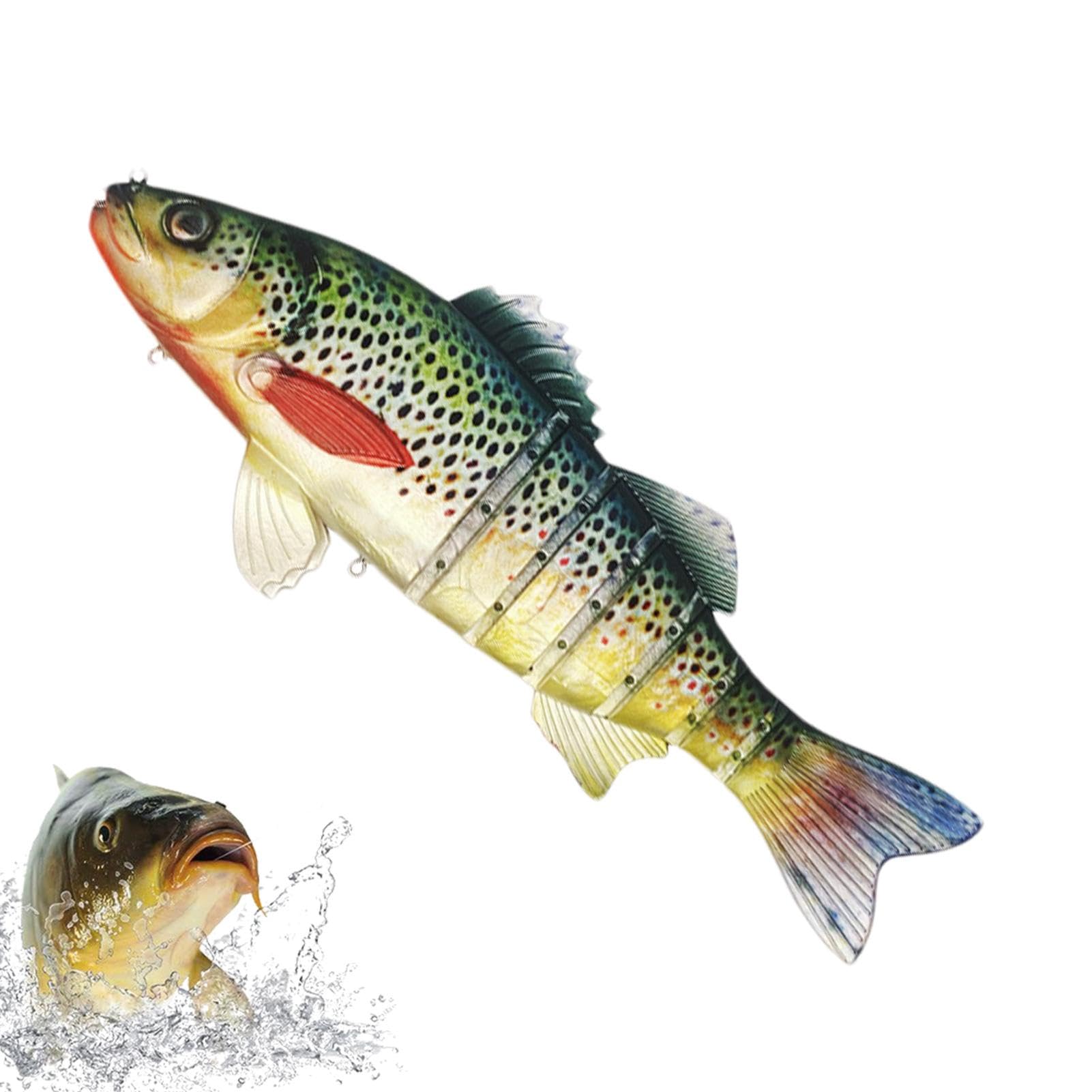 Salzwasser-Swimbait-Angelköder, Swimbaits zum Barschangeln | 15-Zoll-Köder zum einfachen Fangen für Familienangeln, Schwimmköder mit mehreren Gelenken, Angelausrüstung für alle