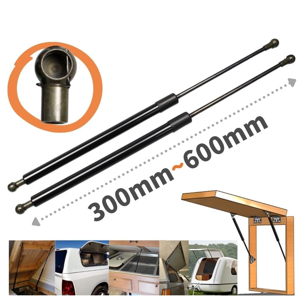 Auto Pistoni Portellone 2 Pz 800N Asta Idraulica Ammortizzatori A Gas 300-600mm Bar Molle A Gas Ascensore Supporto Boot Cofano Auto Caravan Porte Hatch Barca Bus Finestra | 300mm