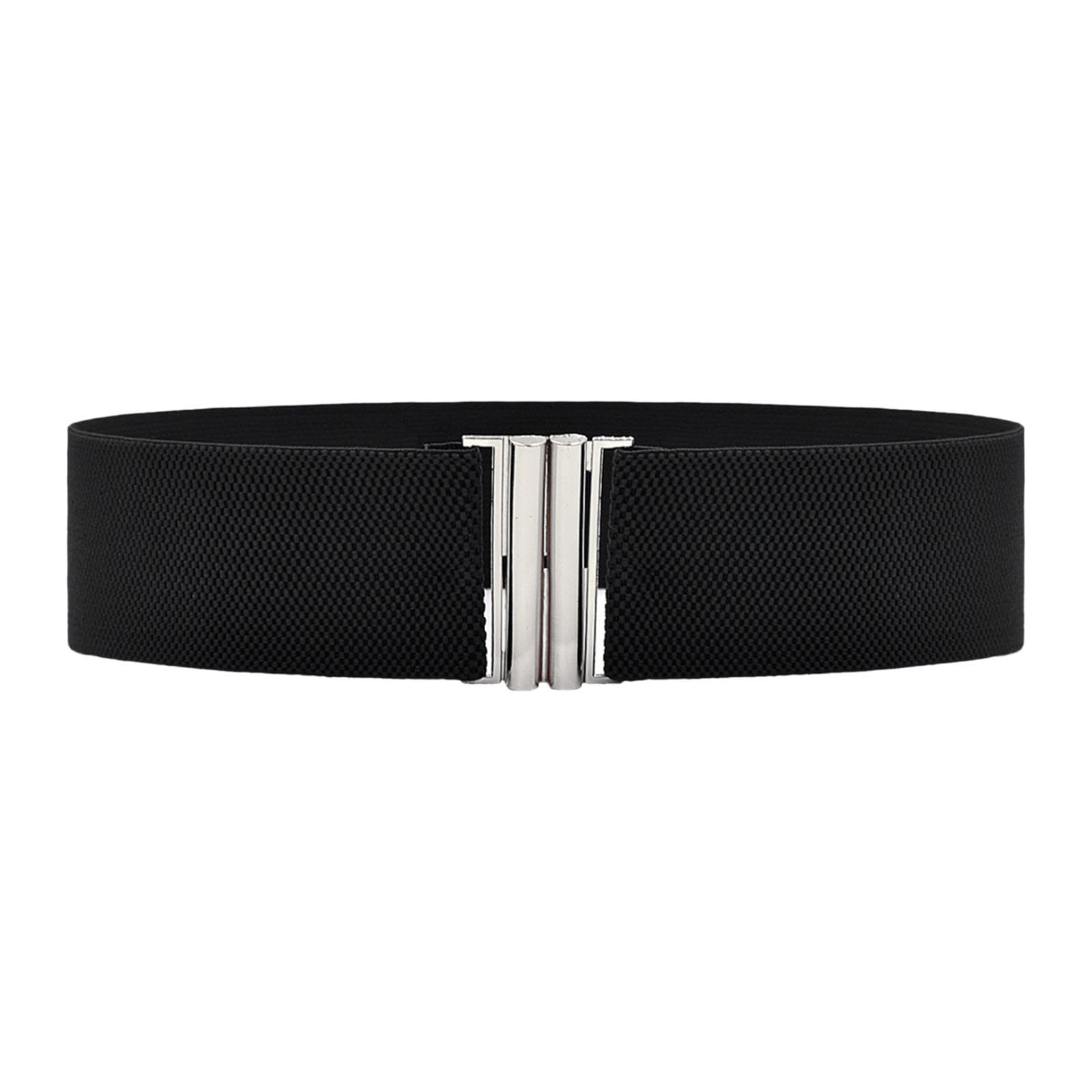 Women Elastic Belt Stylish Female Waist Belt for Sweater Maxi Shirts Clothes Black-image-41