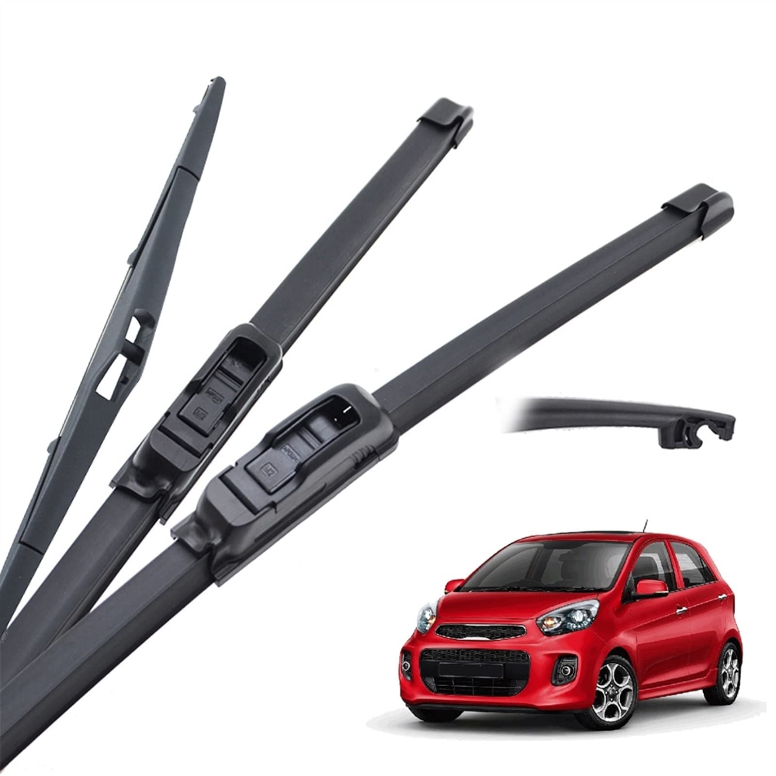 Auto Tergicristallo Auto Parabrezza Parabrezza Tergicristallo Lame Accessori Anteriore Lunotto Posteriore Per Kia Per Picanto TA MK2 2011 2012 2013 2014 2015 2017