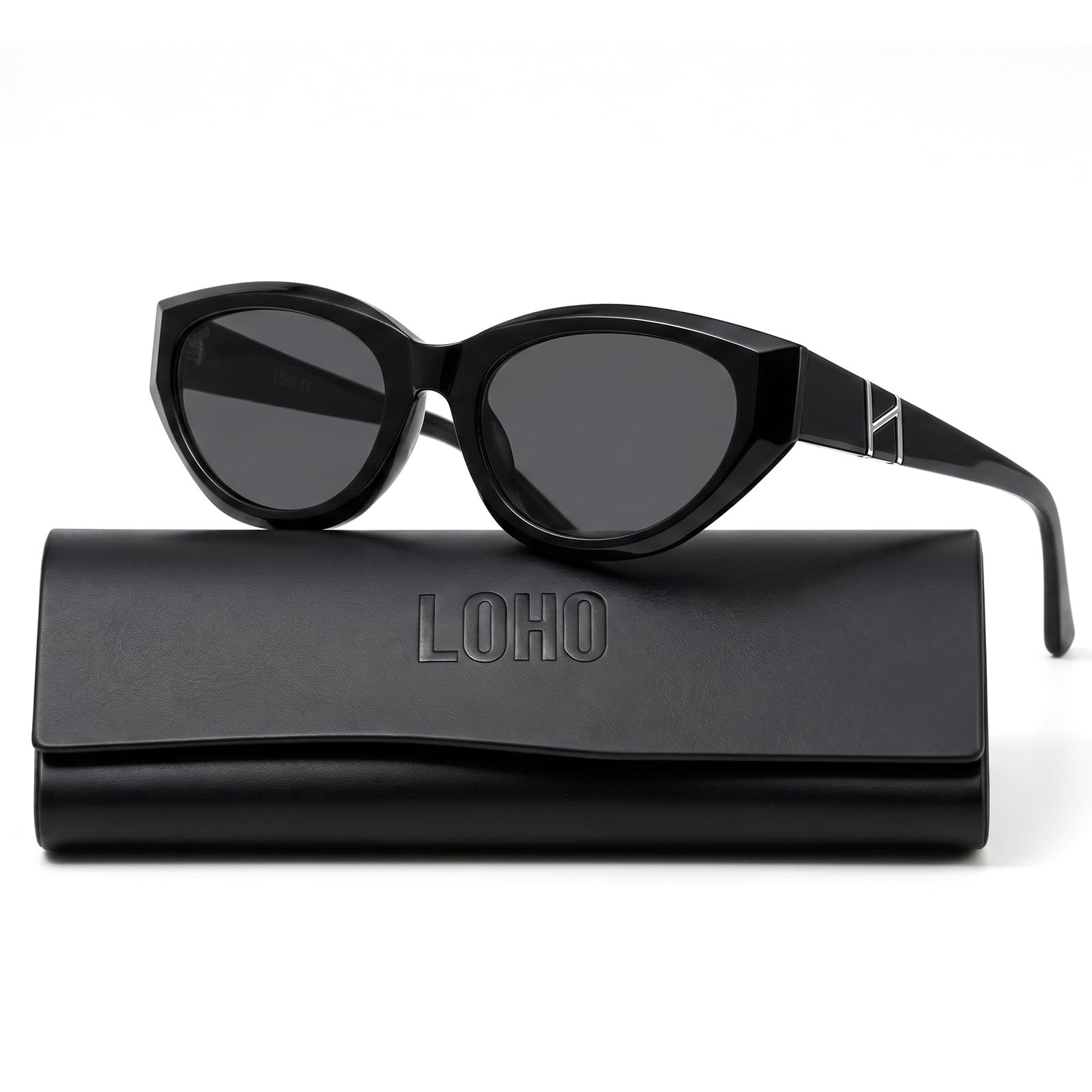 LOHO Acetate Cat Eye Sunglasses for Women,2026 Retro Oval Y2K 90s Fashion Design...