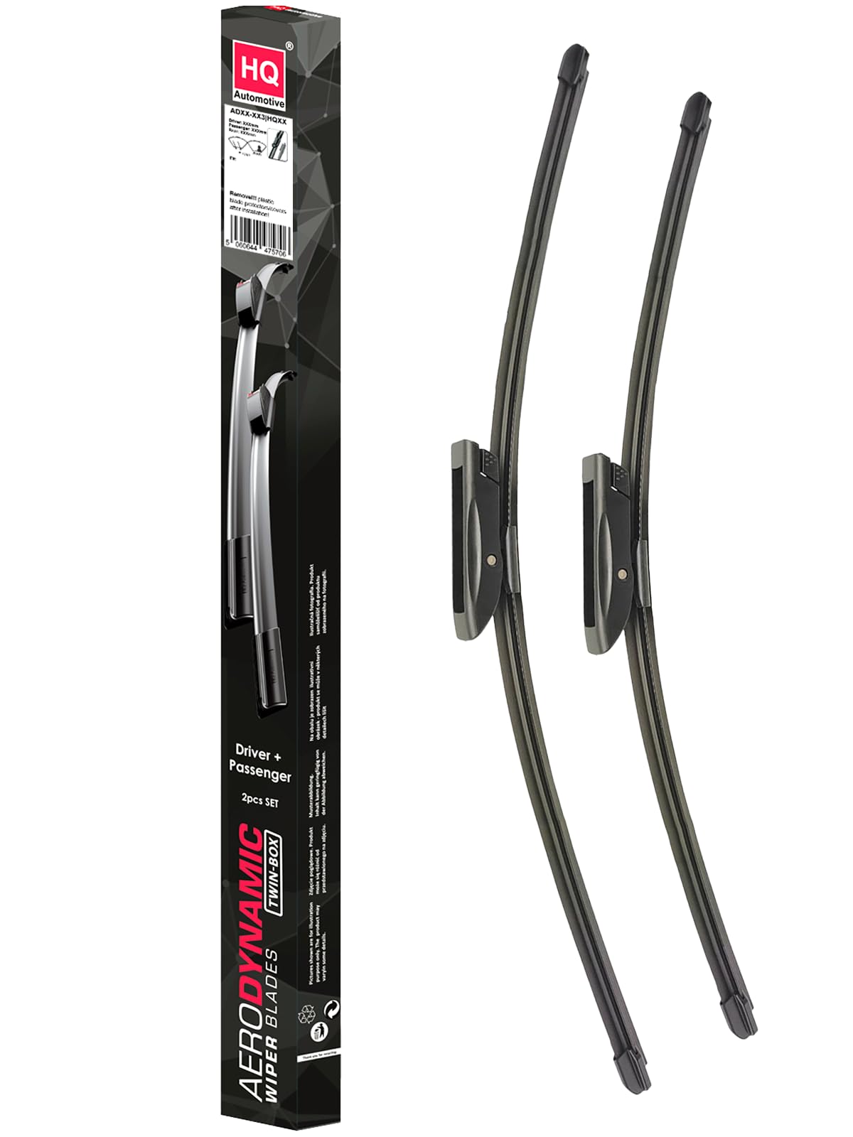 HQ AUTOMOTIVE Wipers for RENAULT Twingo Mk3 / SMART Forfour/Fortwo 2014+