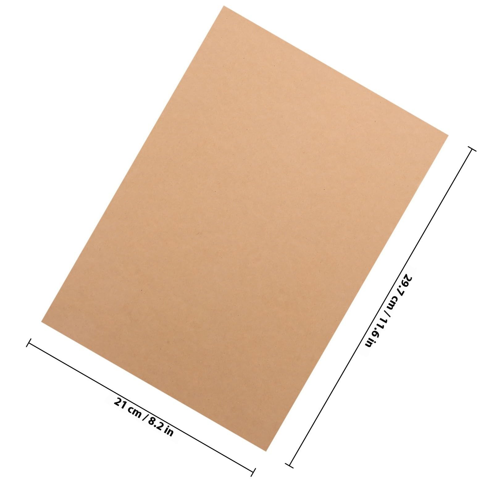 Braunes Kraftpapier Karton 100 Blatt 180g/m² für Bastelprojekte