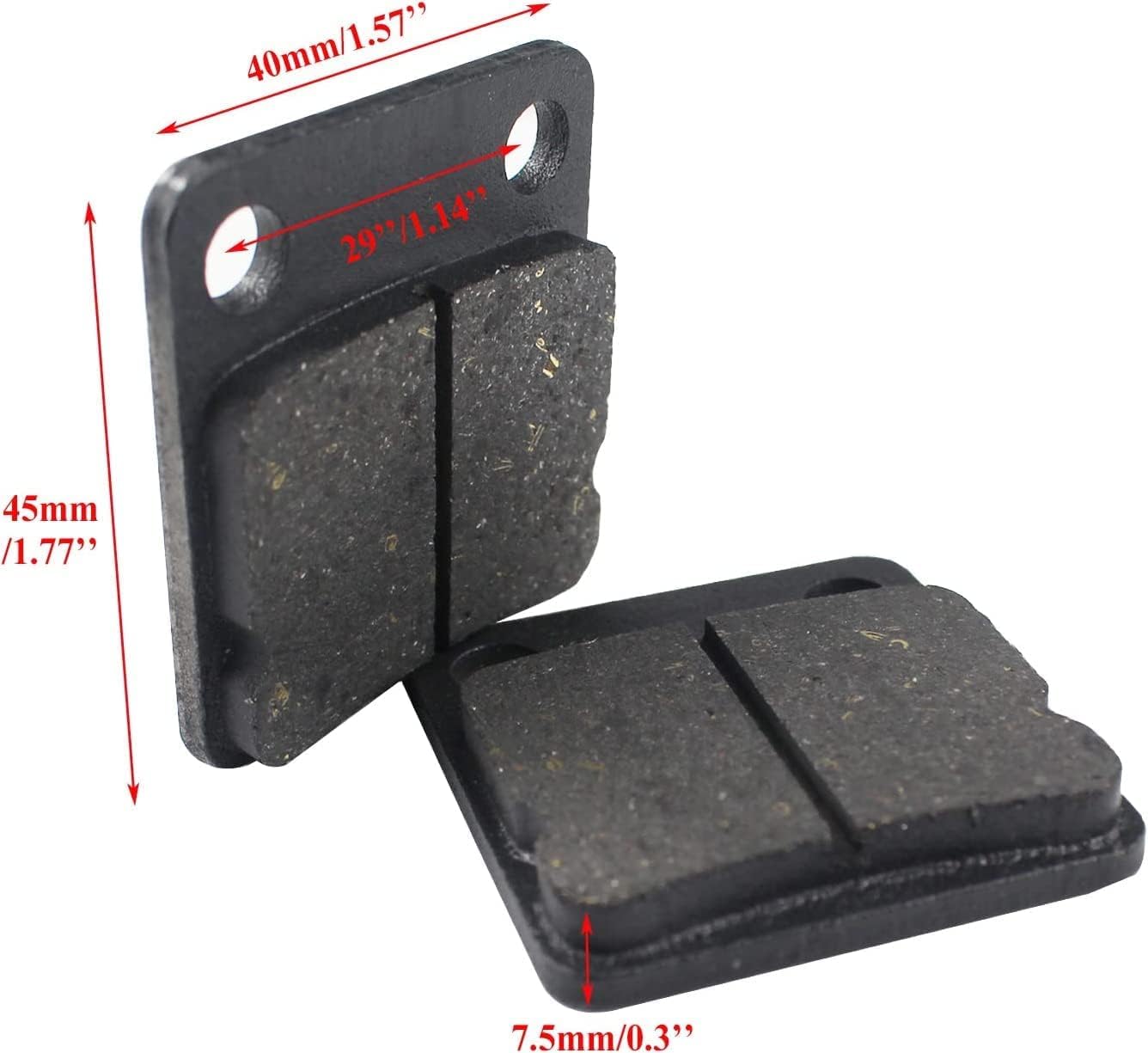 PRO BAT Rear Disc Brake Shoes Pads Fit 50cc 70cc 90cc 110cc 125cc 150cc 200cc 250cc ATV Quad Dirt Pit Bike Go Kart Buggy American Motorbike Sunl Apollo Black 6PCs
