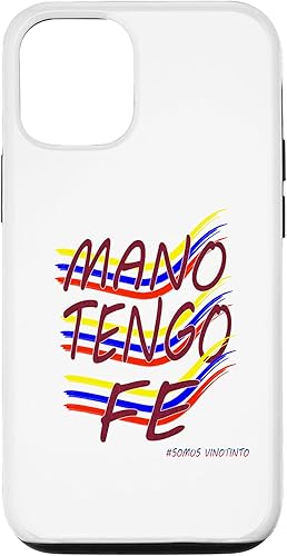 Funda para iPhone 14 Venezuela Mano tengo Fe Vinotinto para mujeres y hombres