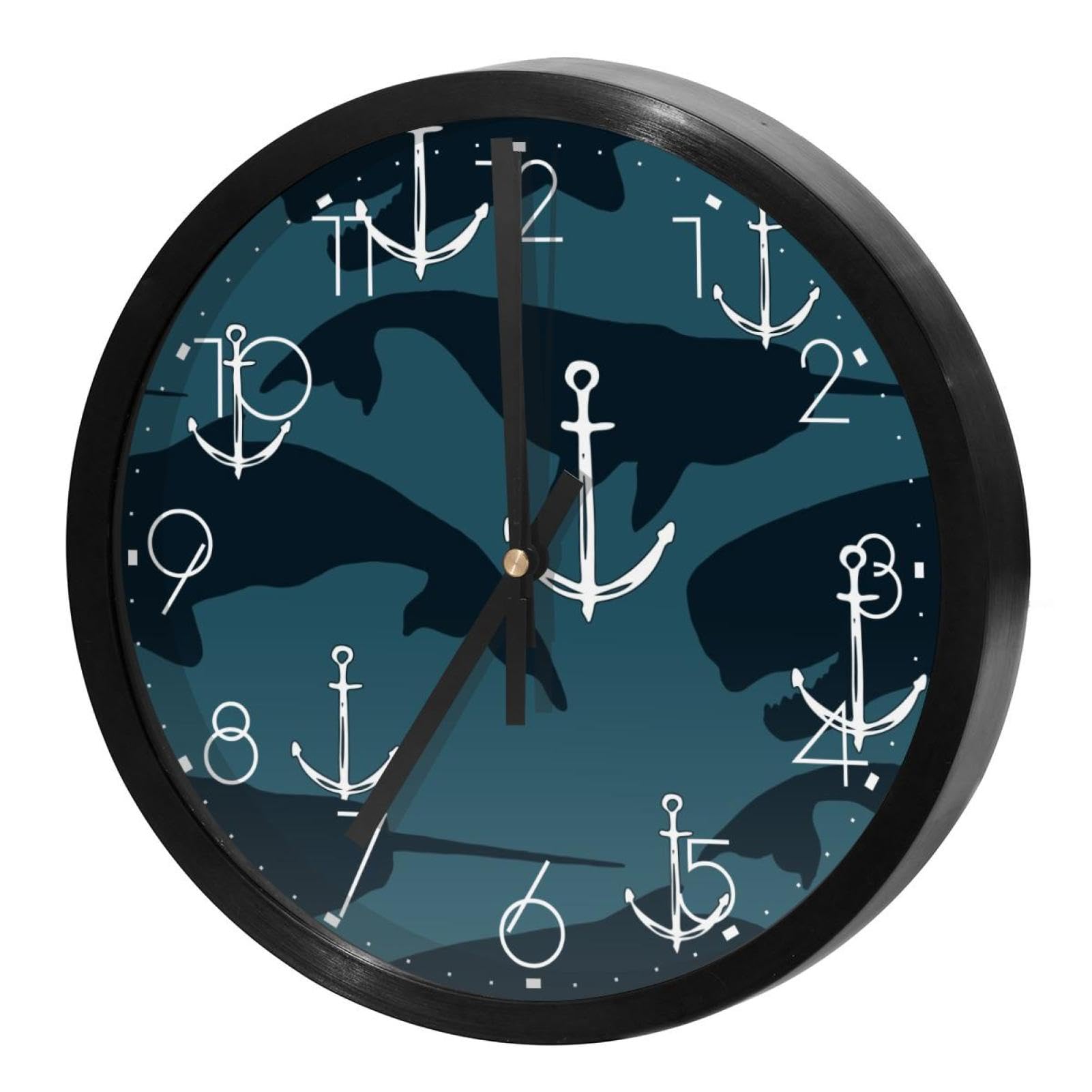Horloge murale sans tic-tac ronde et discrète pour chambre d'enfant