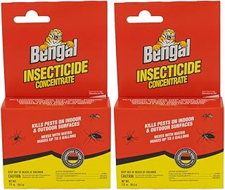 Bengal Insecticide Concentrate, Indoor and Outdoor Insect Killer, Makes 2 Gallons, 2-Count, 2 Oz. Liquid Concentrate (2)