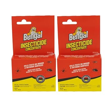 Bengal Insecticide Concentrate, Indoor and Outdoor Insect Killer, Makes 2 Gallons, 2-Count, 2 Oz. Liquid Concentrate 2