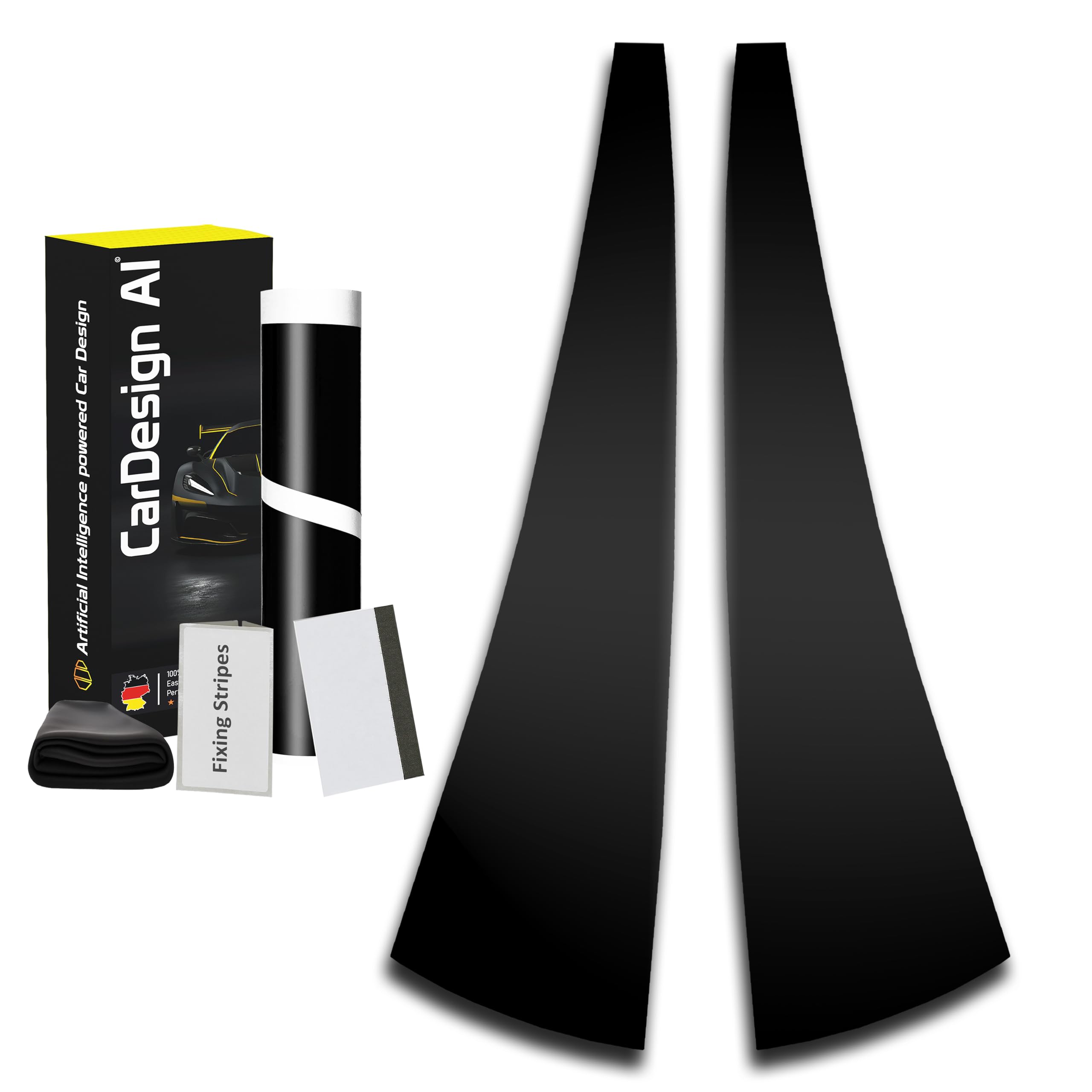 Pellicola protettiva montante B/C esterno per Mercedes SLK R171 2004-2014 nero lucido