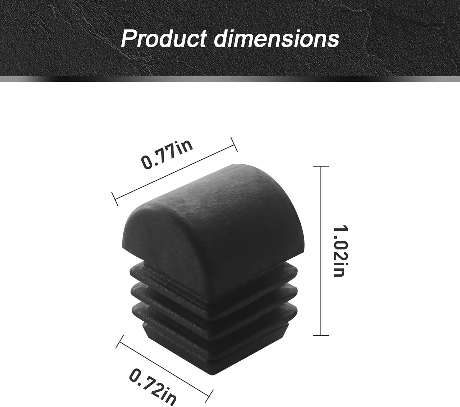 (4 Pack) Replacement Rubber Feet Compatible with DeWalt Compact Table Saw Stand DW7451 - Fits DW745, DW7480 & DCS7485 10" Jobsite Saws - Non-Slip Tube End Caps