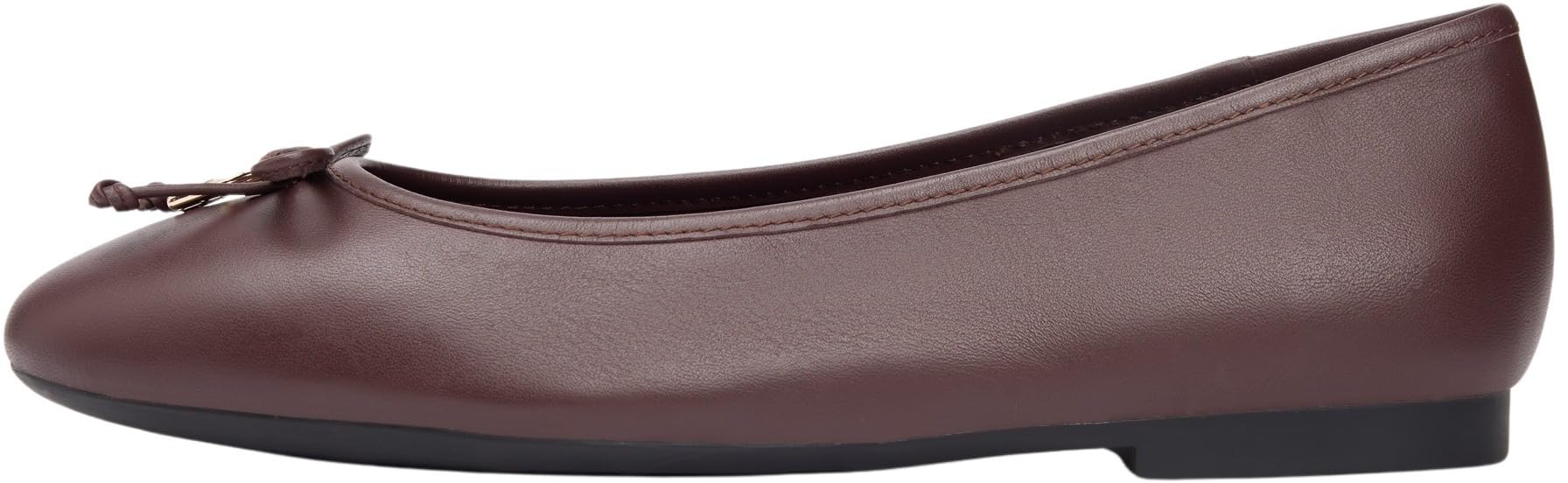 Tommy Hilfiger Damen Hilfiger Smooth Lthr Ballet Fw0fw09006 Ballerinas, Brown Rich Walnut, 41 EU