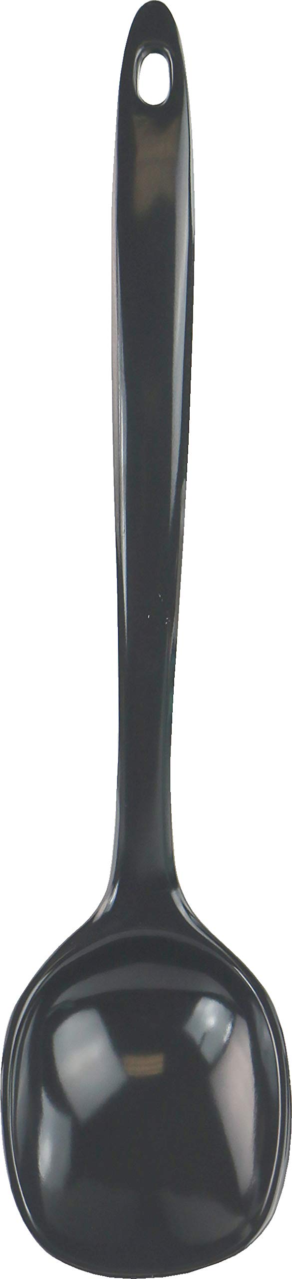 Reston Lloyd Cooking Spoon for Serving, Basting, Mixing, Heat Resistant, BPA Free Melamine 11 inch Utensil with Ergonomic Handle, Charcoal