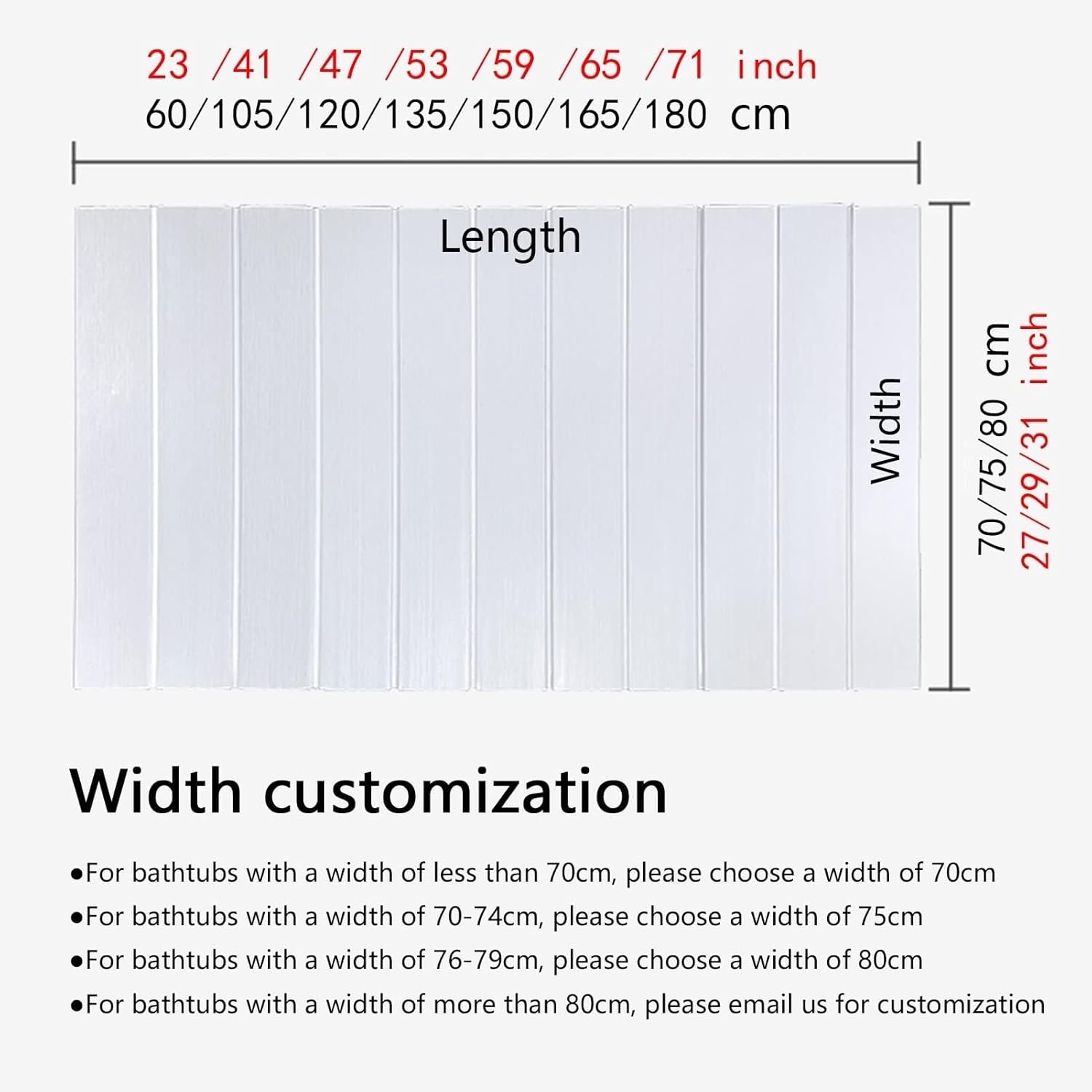 Folding Bathtub Tray Cover - Waterproof, Heat-Insulating, Dust-Proof Lid for Bathtubs -, 40kg Load Capacity, White(80x165x1.2cm)