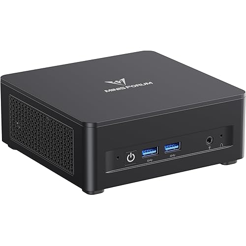 MINISFORUM Mini PC UM760 Slim, AMD Ryzen 5 7640HS Processor(6C/12T, Up to 5.0GHz), 16GB DDR5 RAM & 512GB PCIe 4.0 SSD Mini Computer, Support 8K@60Hz HDMI 2.1/USB4 Output, WIFI6E/BT5.3/Auto Power On
