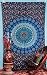 Handicrunch Indian Droplet Style Twin Hanging Tapestry - Floral block print wall hanging