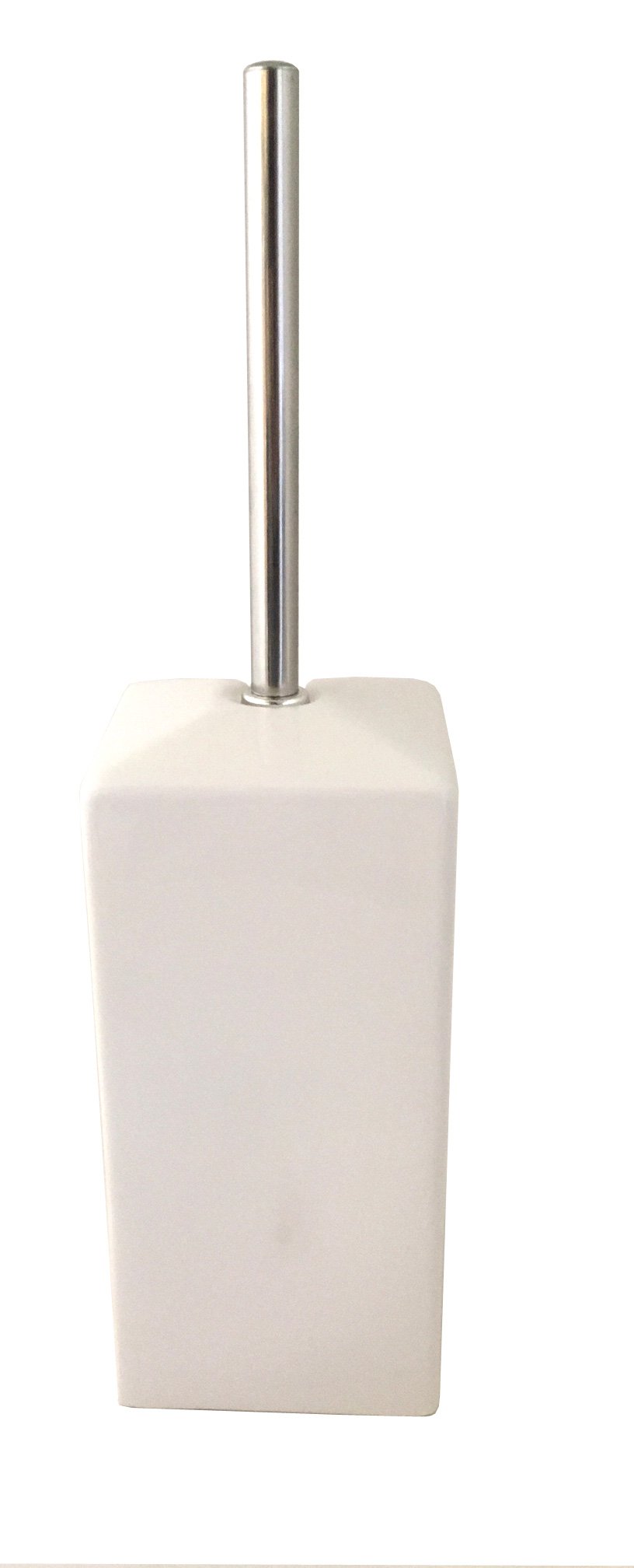 Flair 998196 scopino rettangolare Ø 10 x 22 cm in ceramica bianco con testa di ricambio
