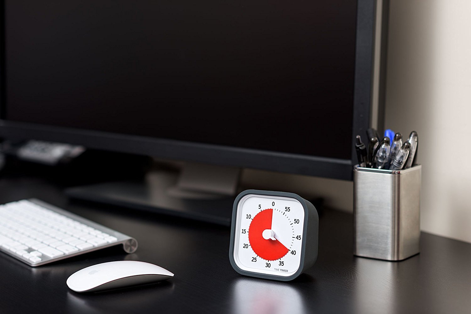 Time Timer Mod - Temporizador de Cuenta Regresiva Visual de 60 min - Funcionamiento silencioso y Cubierta de Silicona Intercambiable