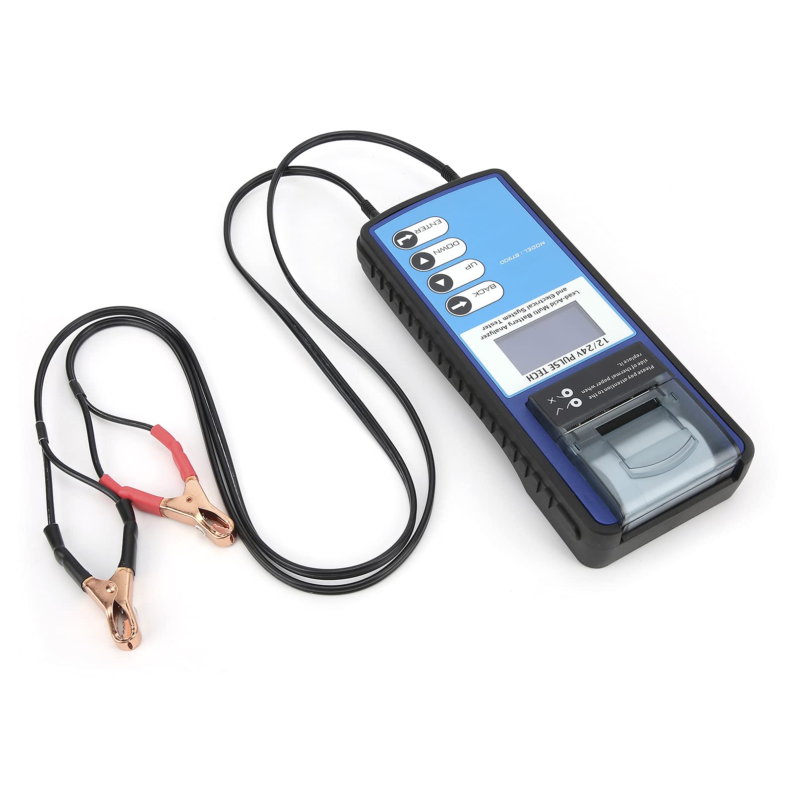 Tester batteria per auto 12V 24V BT900 Analizzatore di di ricarica digitale LCD con stampante per test e manutenzione della batteria automobilistica