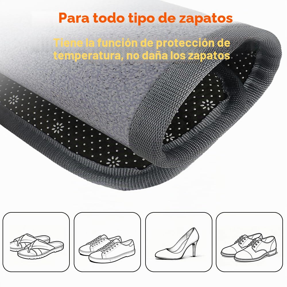 Calienta Pies Electrico, 50 x 35 cm Calentador de Pies con Interruptor de Pie y 8 Niveles de Temperatura, Alfombrilla Suelo Térmica Eléctrica para Oficina Hogar
