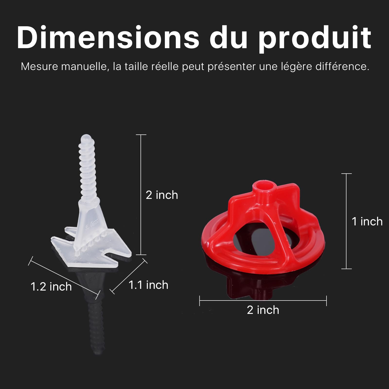 Set professionale di livellamento piastrelle 500base, distanziatori anti-scivolo per piastrelle da parete e bagno, 3mm (1/8”) strumenti di allineamento e spaziatura di precisione (3mm)