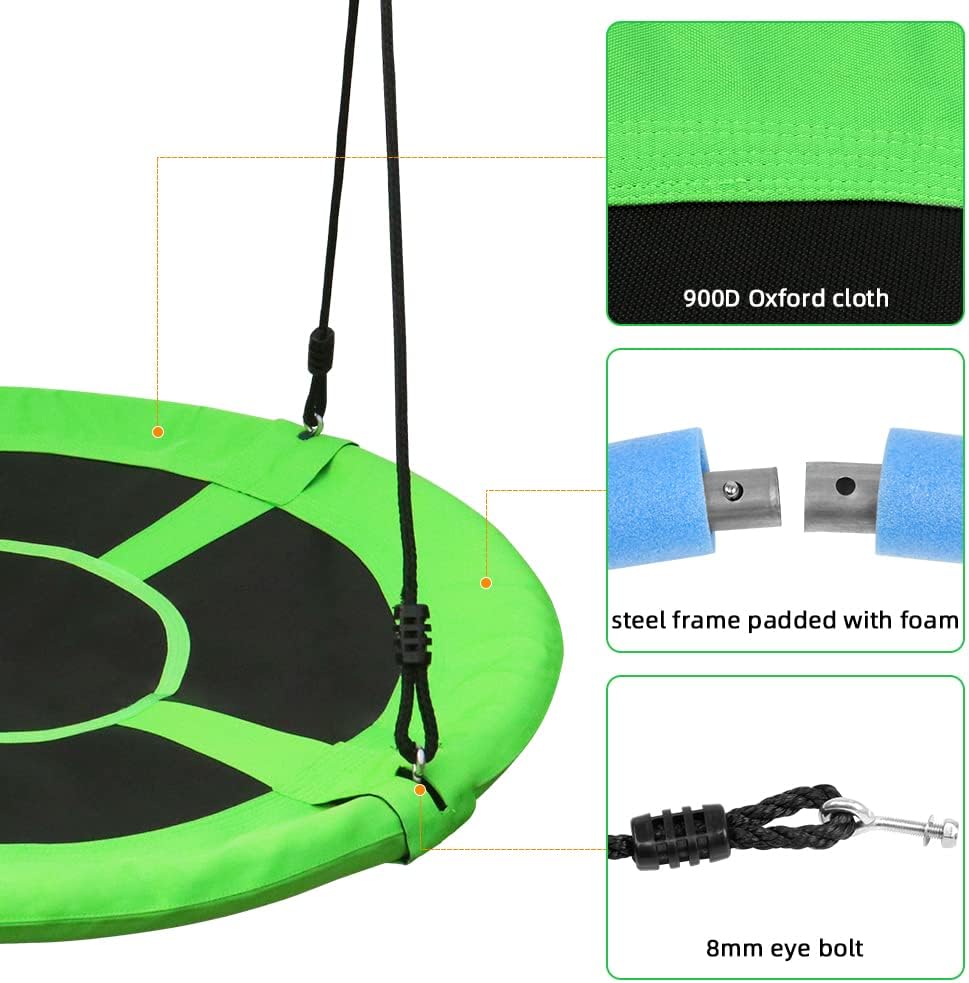 Saucer Tree Swing Seat for Kids 40" Outdoor Round Swing for Backyard image 4