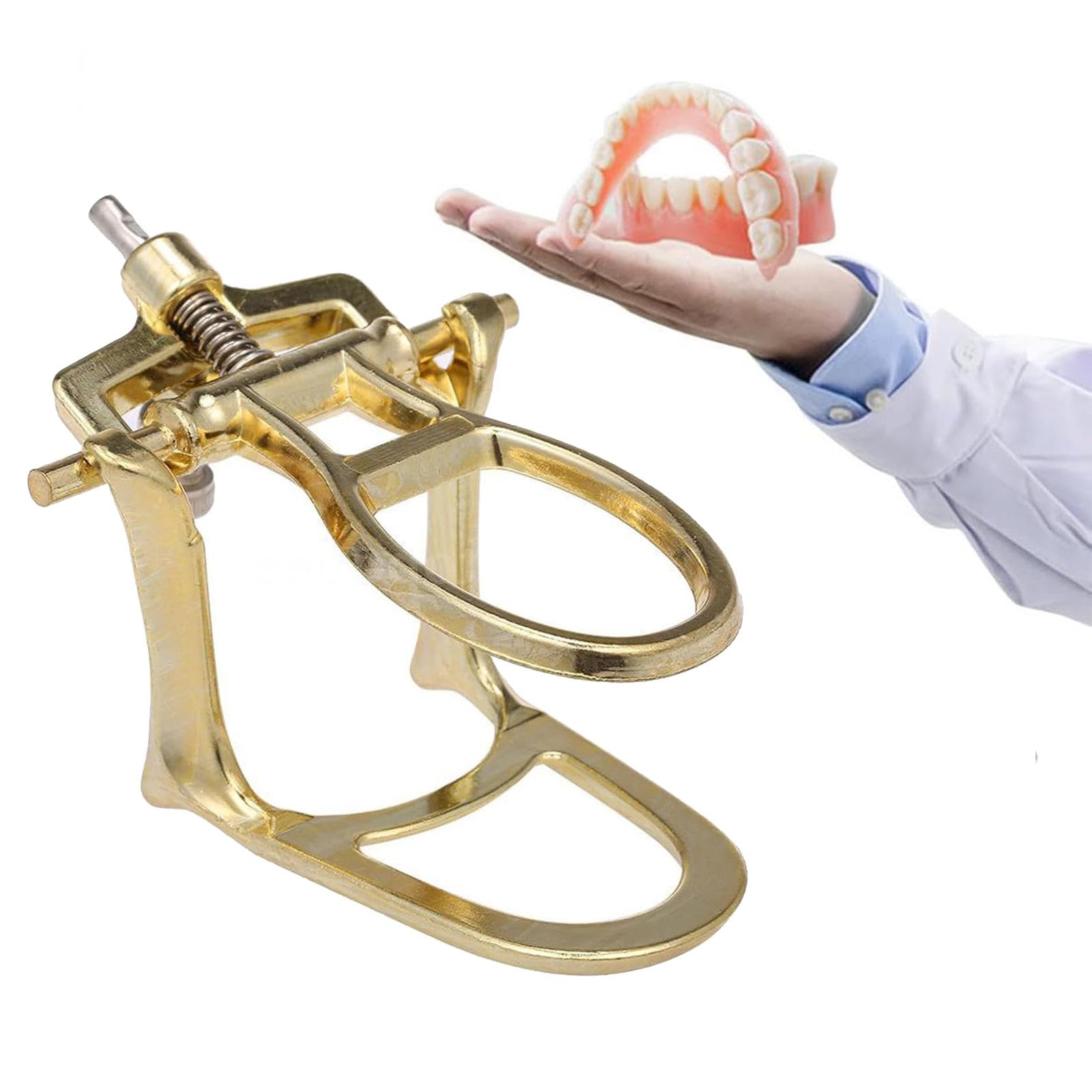 3pcs Edelstahl Dental Artikulator, L/M/S Größe okkludierenden Rahmen Set verchromt voll hohen Bogen einstellbar Dental Lab Tools