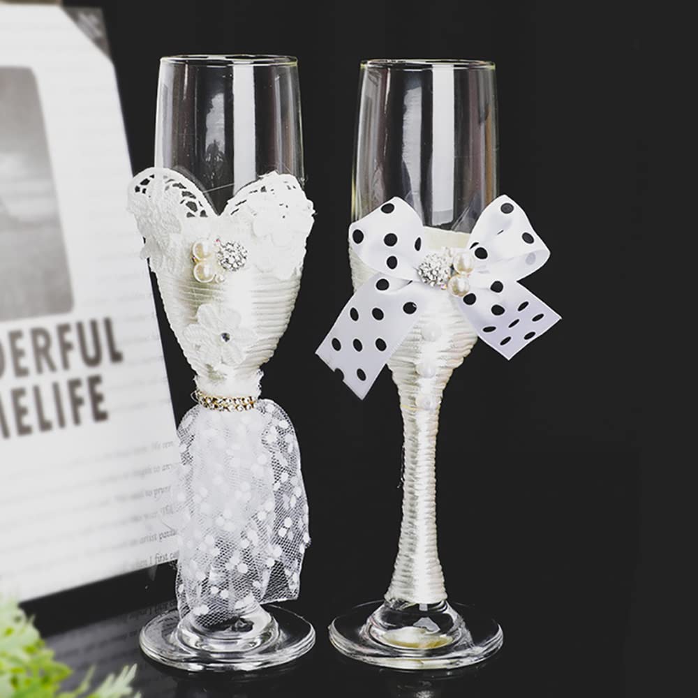 Verres À Champagne pour Les Mariés, pour Mariage, Fiançailles, Flûtes À Grillage, Fête Prénuptiale, Verres Mr Et Mrs (Type5) (Type6)