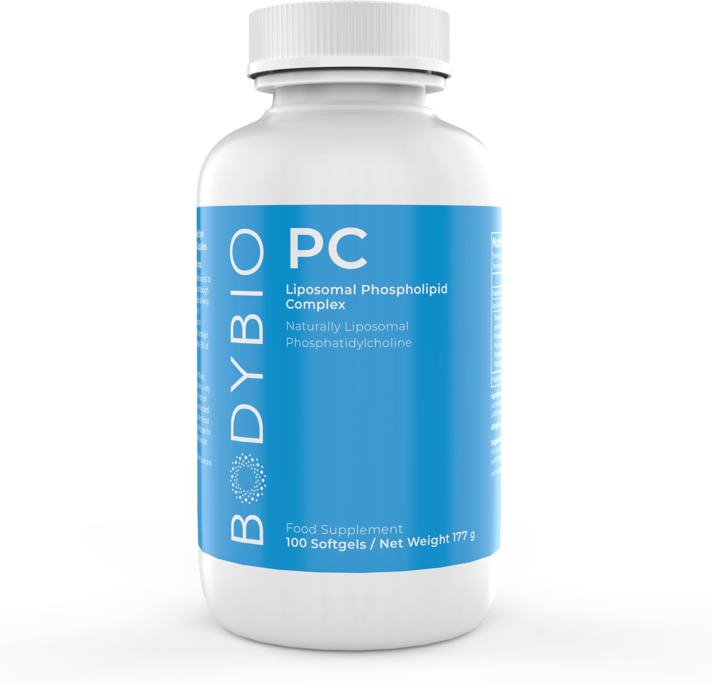 BodyBio PC - Phosphatidylcholine for Brain Health, Mental Clarity, Cognitive Function, Cellular Repair & Healthy Aging, Phospholipid Complex Supplement for Gentle Daily Detox