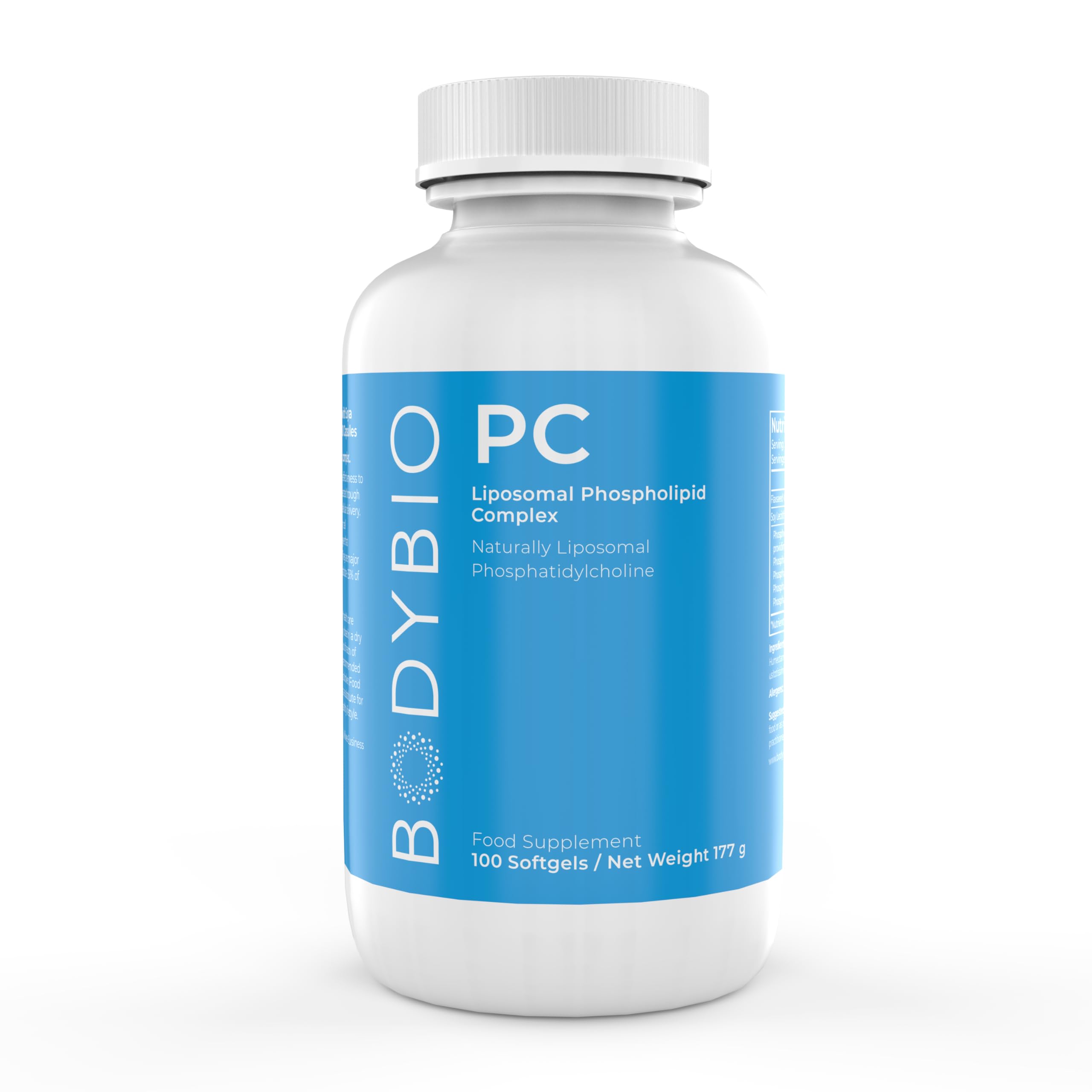 PC - Phosphatidylcholine for Brain Health, Mental Clarity, Cognitive Function, Cellular Repair & Healthy Aging, Phospholipid Complex Supplement for Gentle Daily Detox