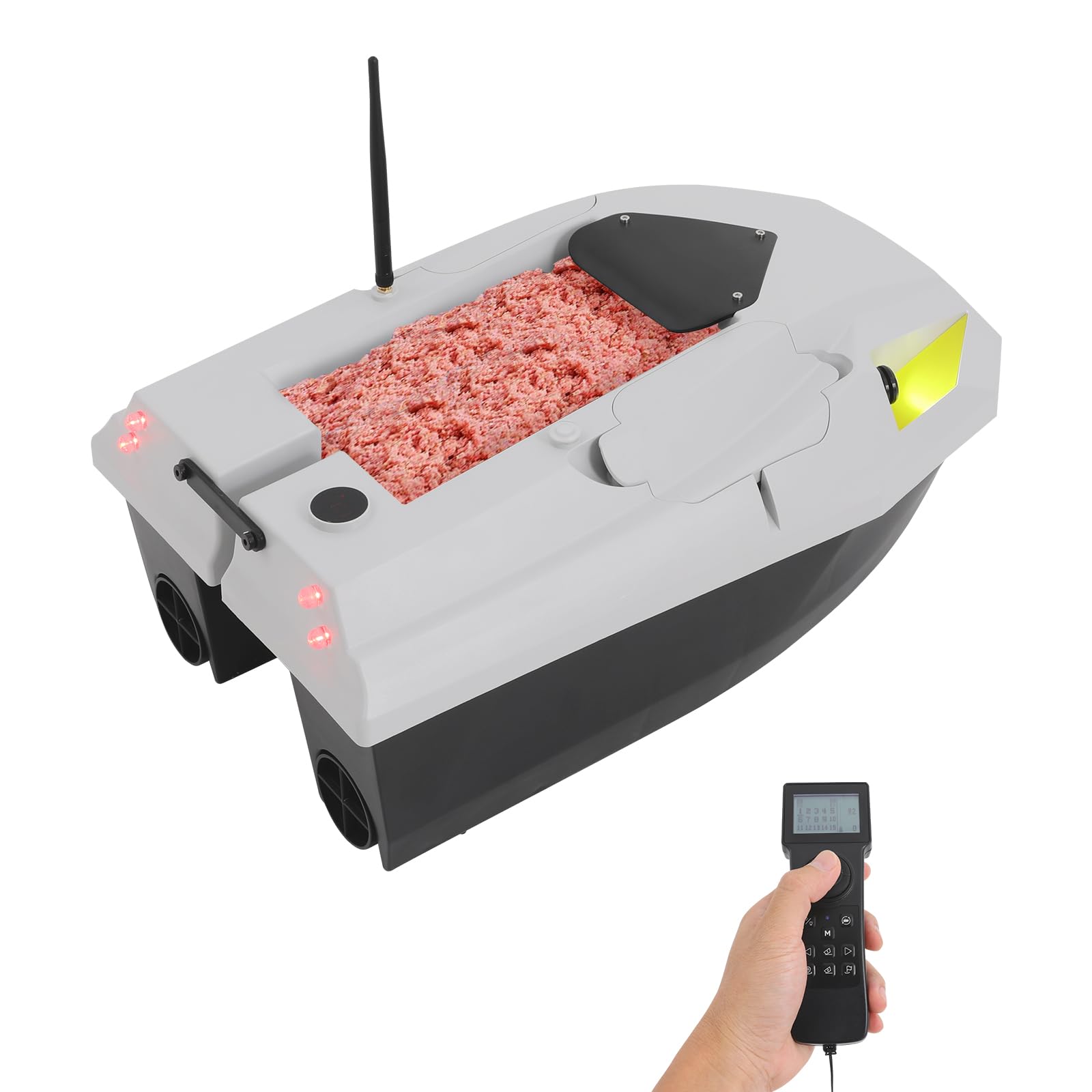 Barca per esche telecomandate, con GPS, GPS + Beidou Dual Satellite (100P), 2 batterie agli ioni di litio da 15600 mAh, autonomia di 2-4 ore, 3 velocità, luce notturna, per la pesca in laghi, fiumi e